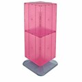 Azar Displays Four-Sided Pegboard Tower Floor Display on Revolving Base. Spinner Rack Stand 701435-PNK